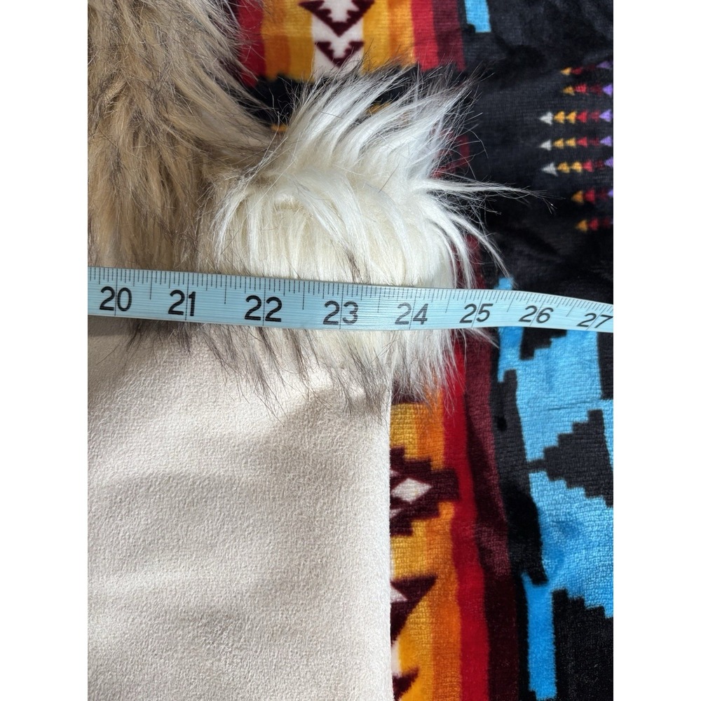 Back in the Saddle Faux Fur/Suede Sherpa Lined Vest Open Front Pockets Sz 1X - Picture 6 of 6